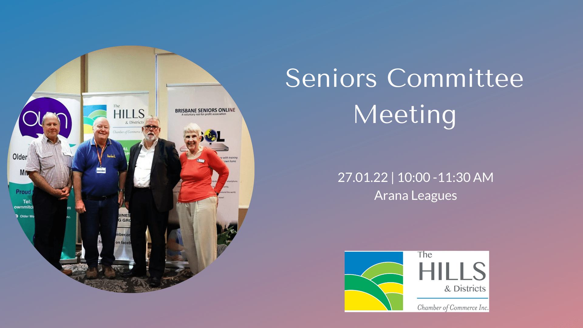 Committee Meetings, Seniors Event » January Seniors Committee Meeting Deferred