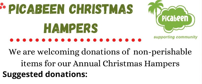 Picabeen’s Annual Christmas Hamper Appeal