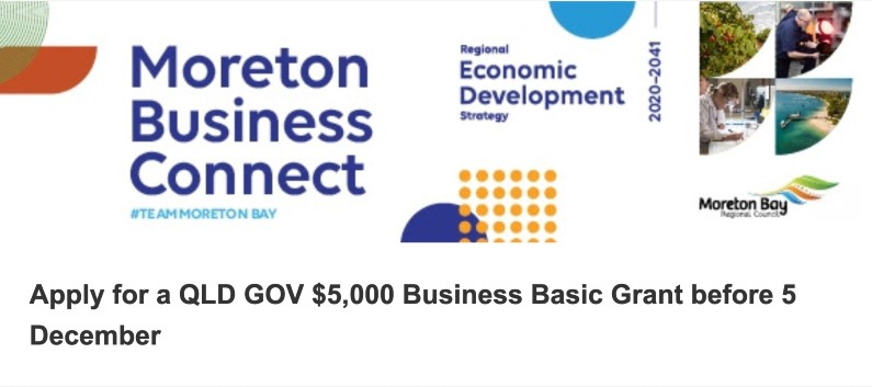 Apply for a QLD GOV $5,000 Business Basic Grant before 5 December