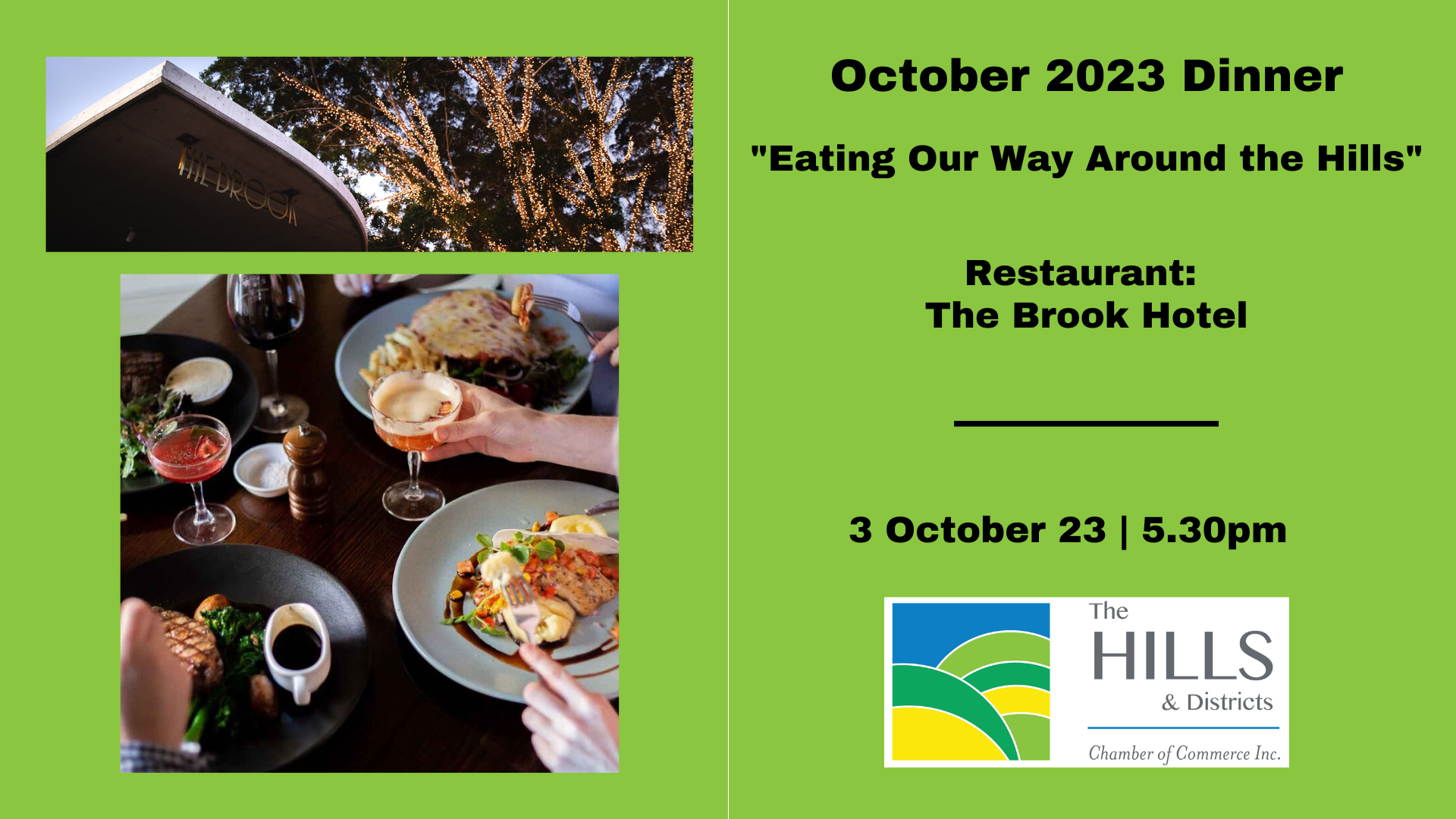 Dinners » October 2023 “Eating Our Way Around the Hills”